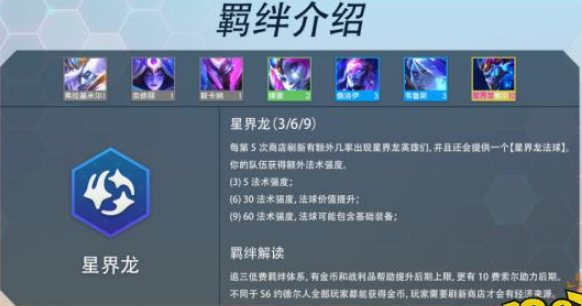 云顶之弈星界龙羁绊效果介绍