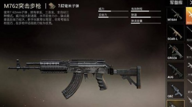 和平精英常用枪械介绍